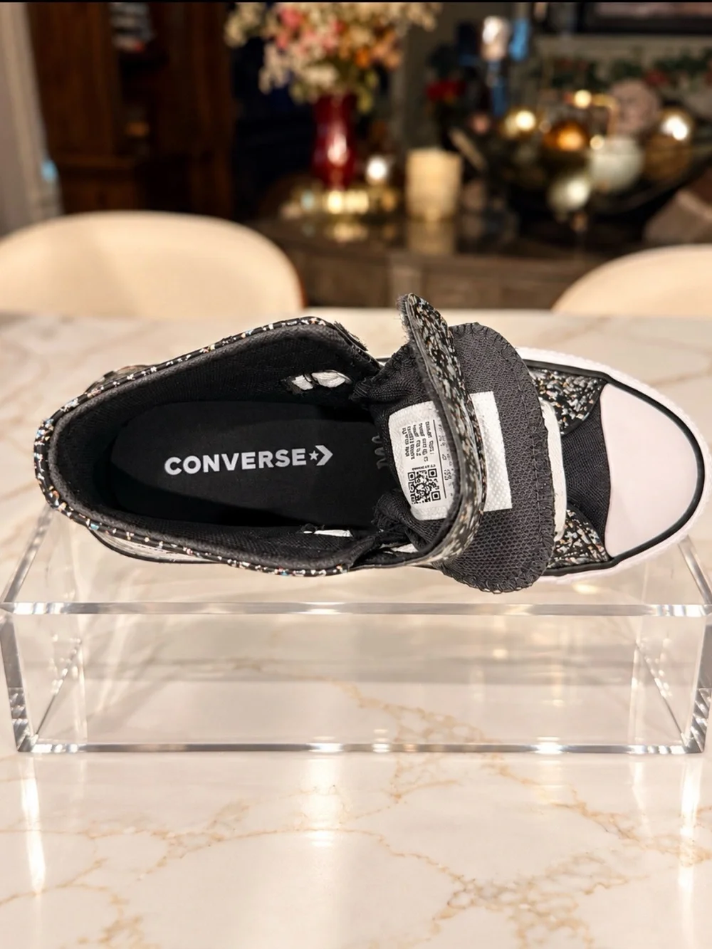 Converse glitter covered